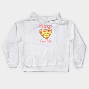 Pizza For Two, cute design for pizza lovers Kids Hoodie